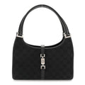 Gucci Monogram Bardot Shoulder Bag Black