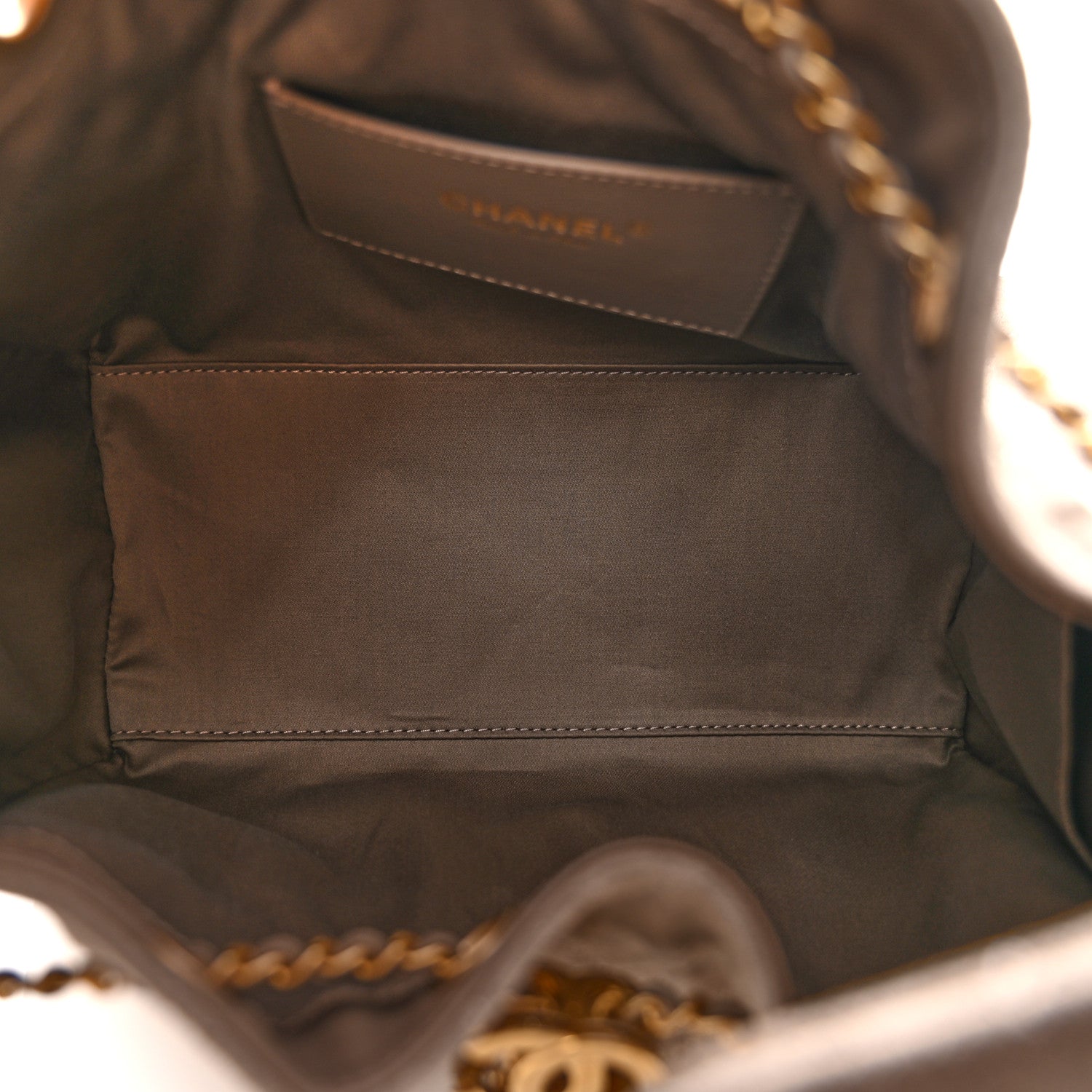 Chanel Suede Quilted Small Chanel 25 Handbag Dark Grey