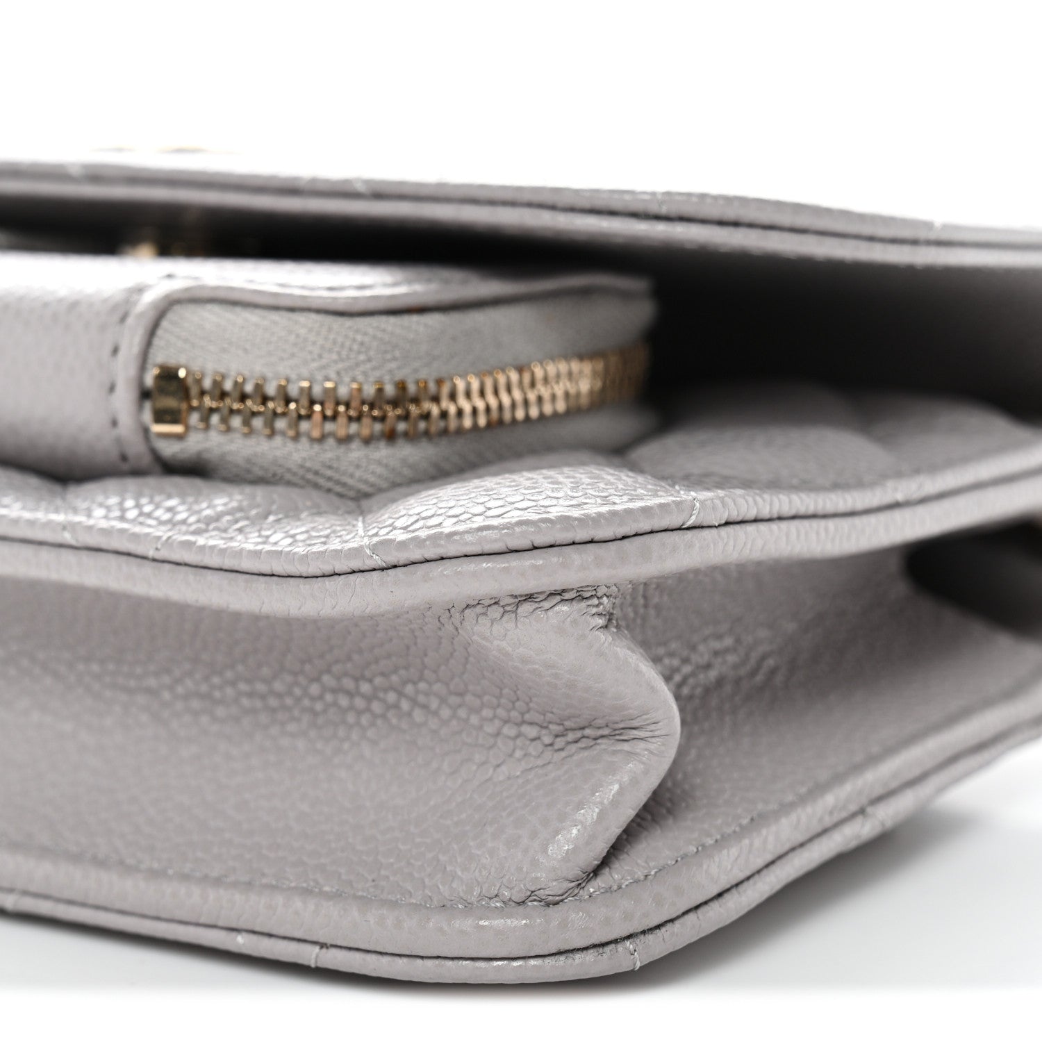 Chanel Caviar Quilted Mini Business Affinity Flap Grey