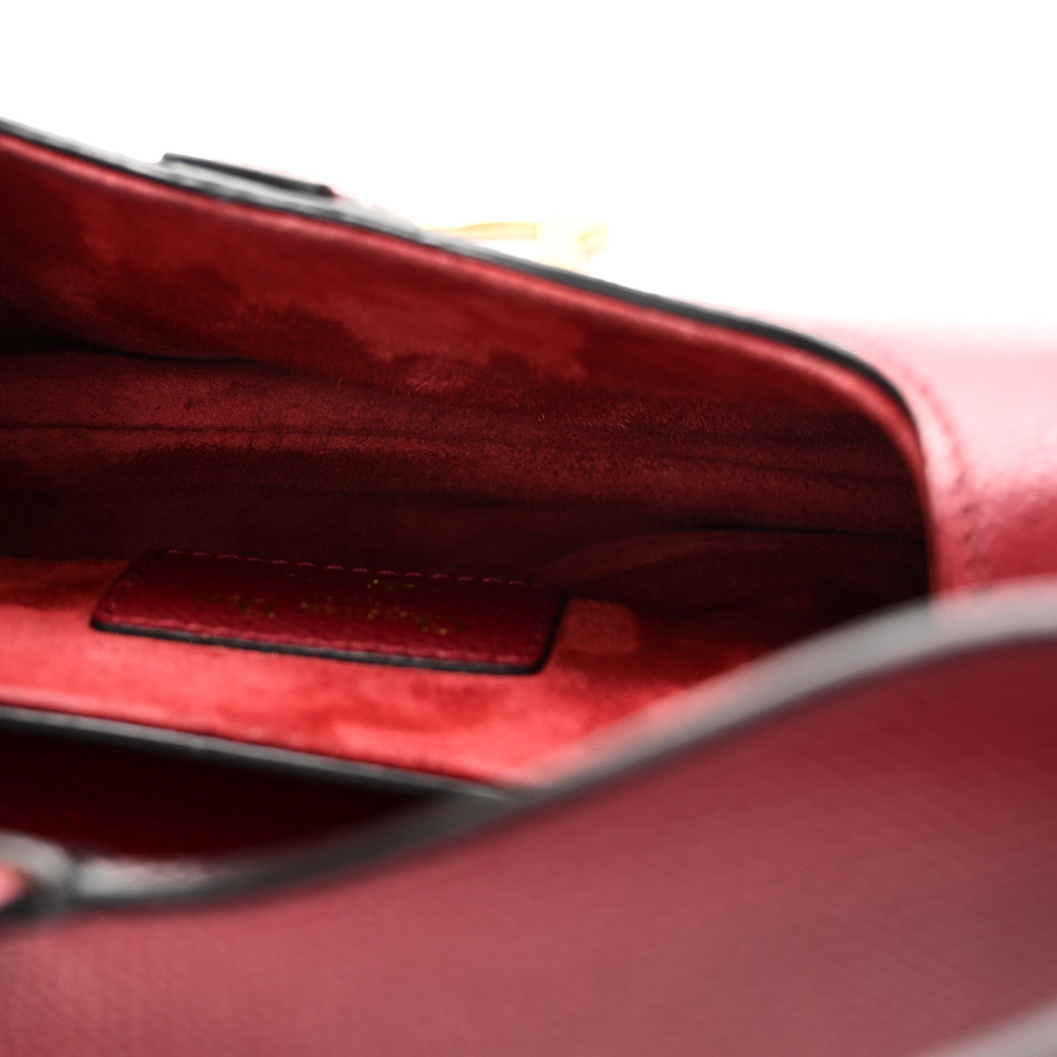 Christian Dior Grained Calfskin Mini Saddle Bag Red