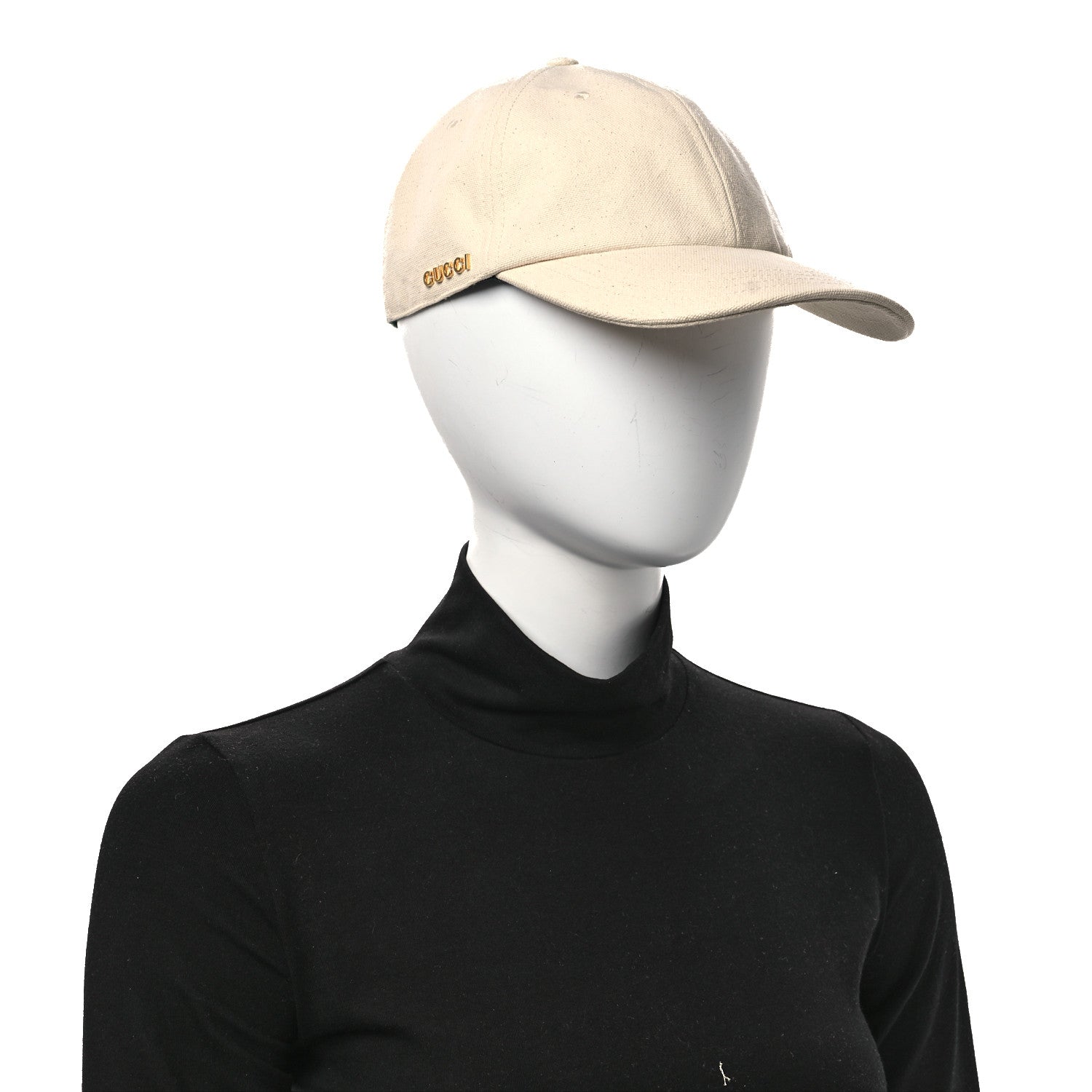 Gucci Cotton Logo Baseball Hat M Beige