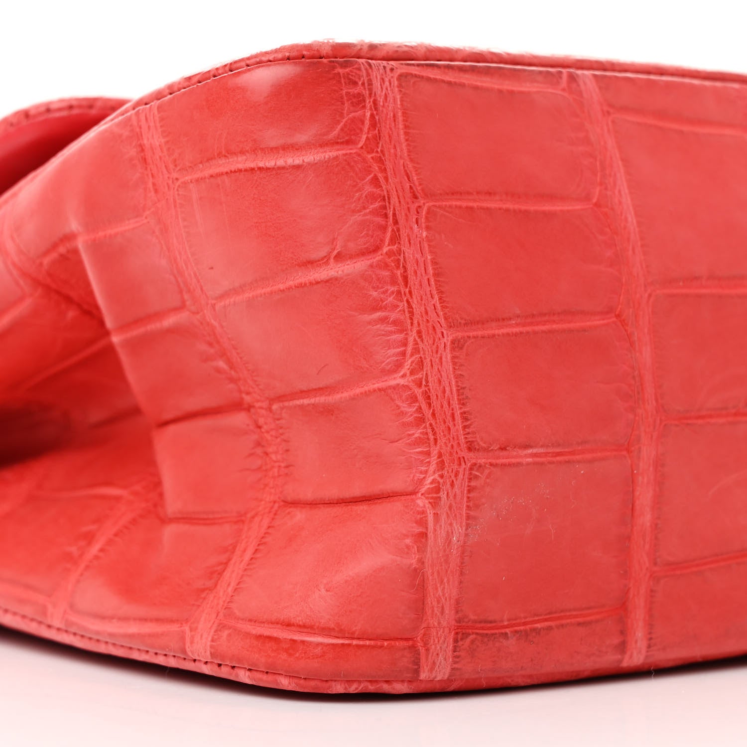 Chanel Alligator Jumbo Double Flap Red