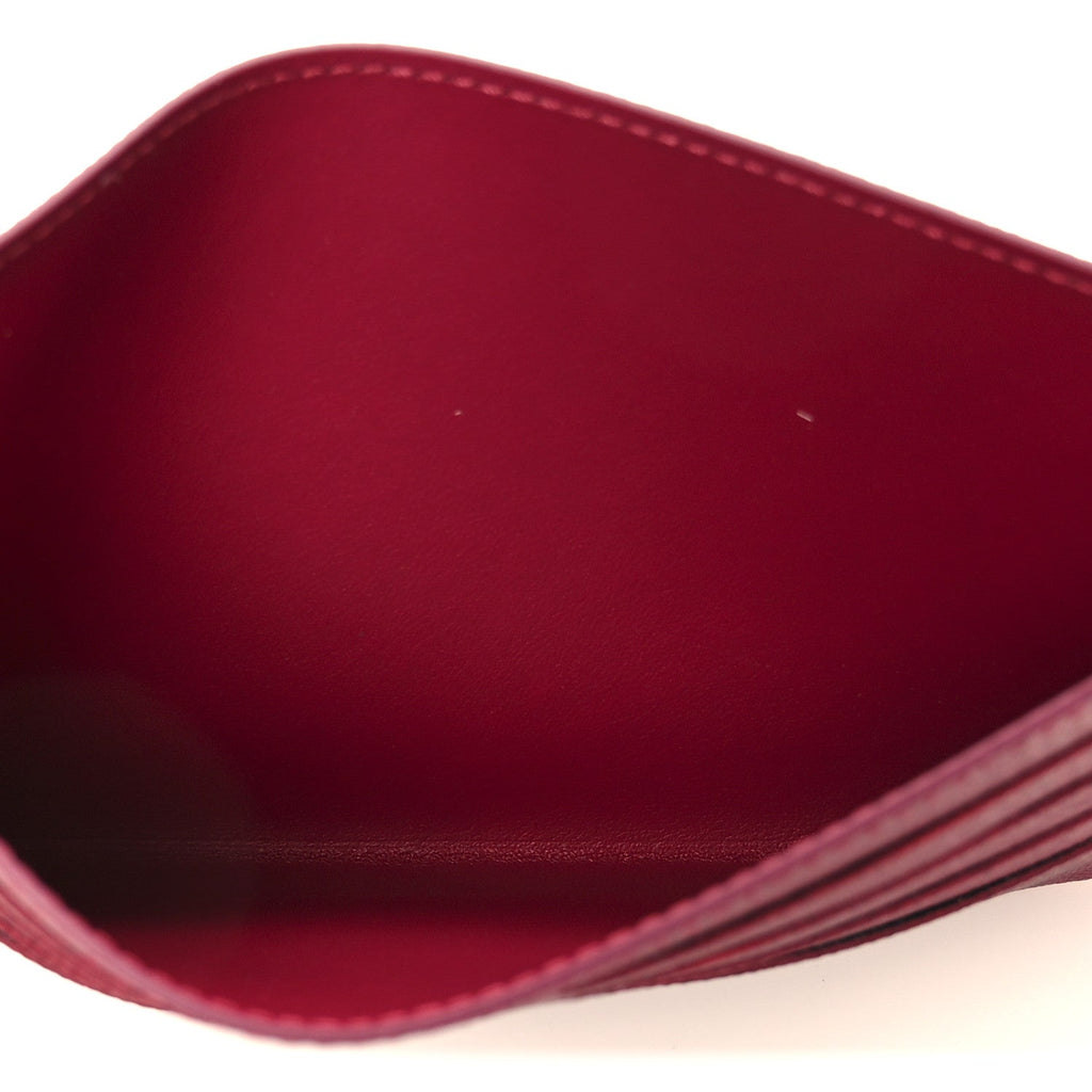 Louis Vuitton Calfskin Pochette Felicie Card Holder Insert Fuchsia
