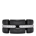 18K White Gold Diamond Black Ceramic Medium Ultra Ring 54 6.75