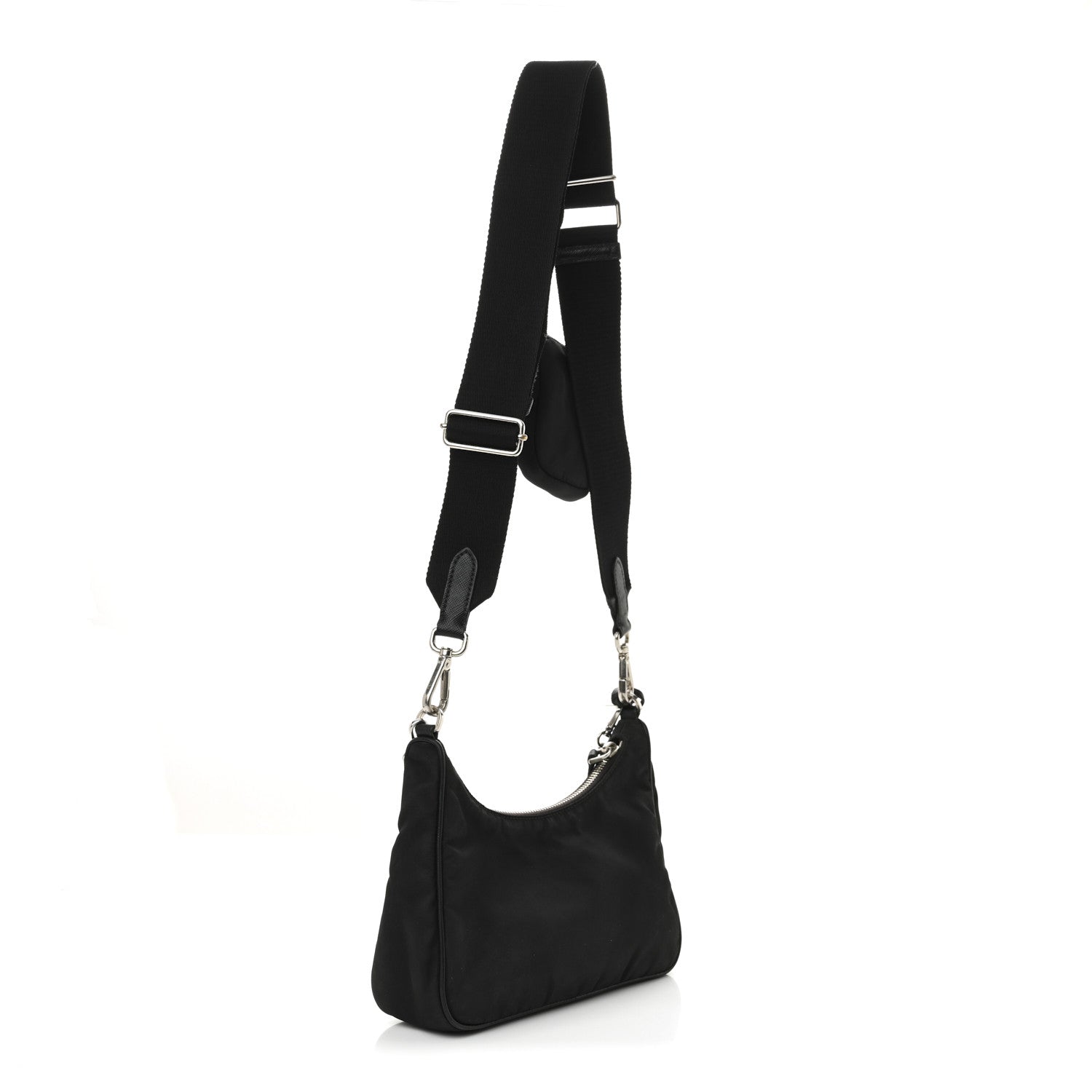 Prada Nylon Re-Edition 2005 Shoulder Bag Black