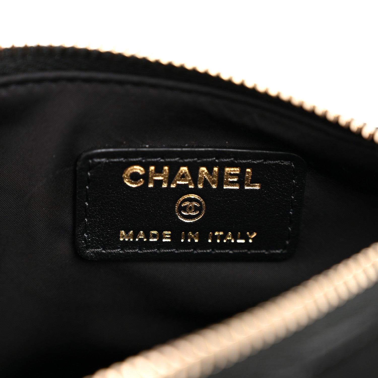 Chanel Velvet Effect Nylon Shiny Crumpled Calfskin Mini Quilted Chanel 25 Clutch With Chain Black