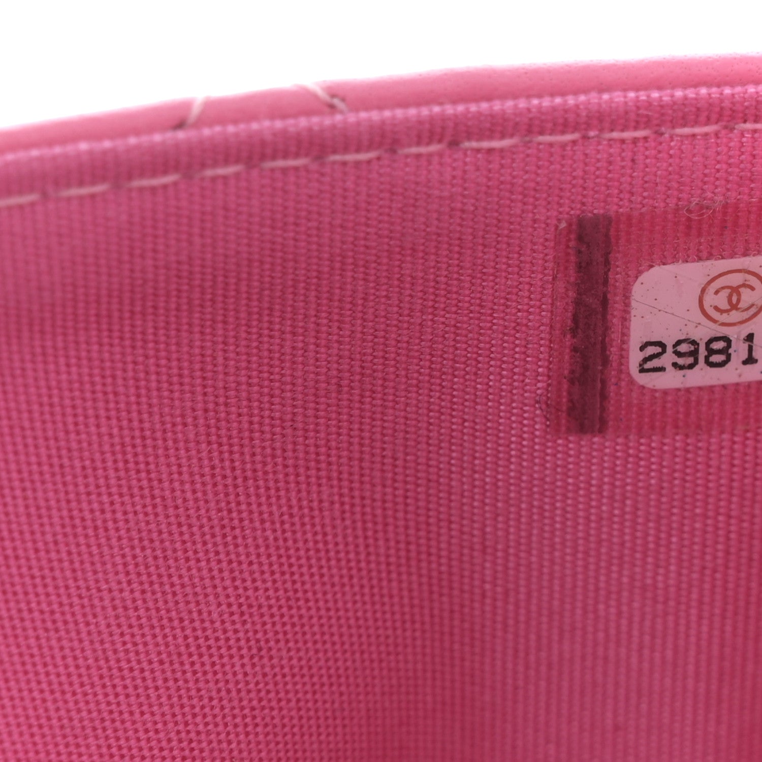 Chanel Lambskin Quilted CC Pearl Crush Wallet on Chain WOC Pink