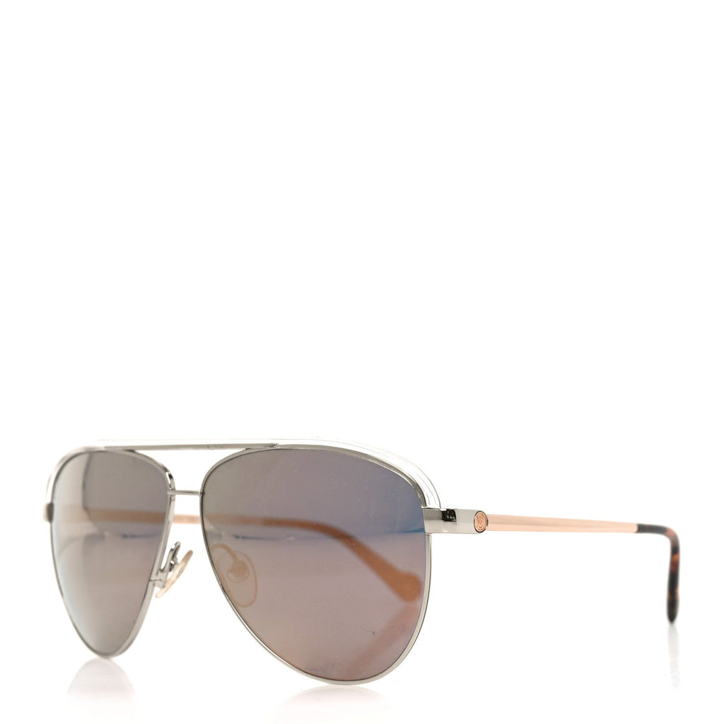 Louis Vuitton Jet Set Aviator Sunglasses Z0858U Silver