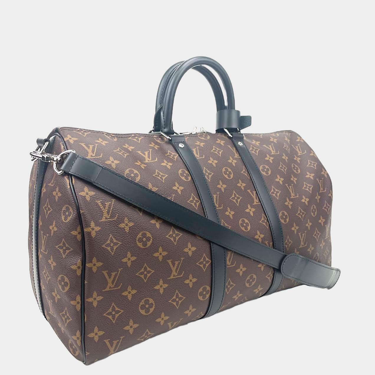 LOUIS VUITTON Monogram Macassar Keepall Bandoulière 45
