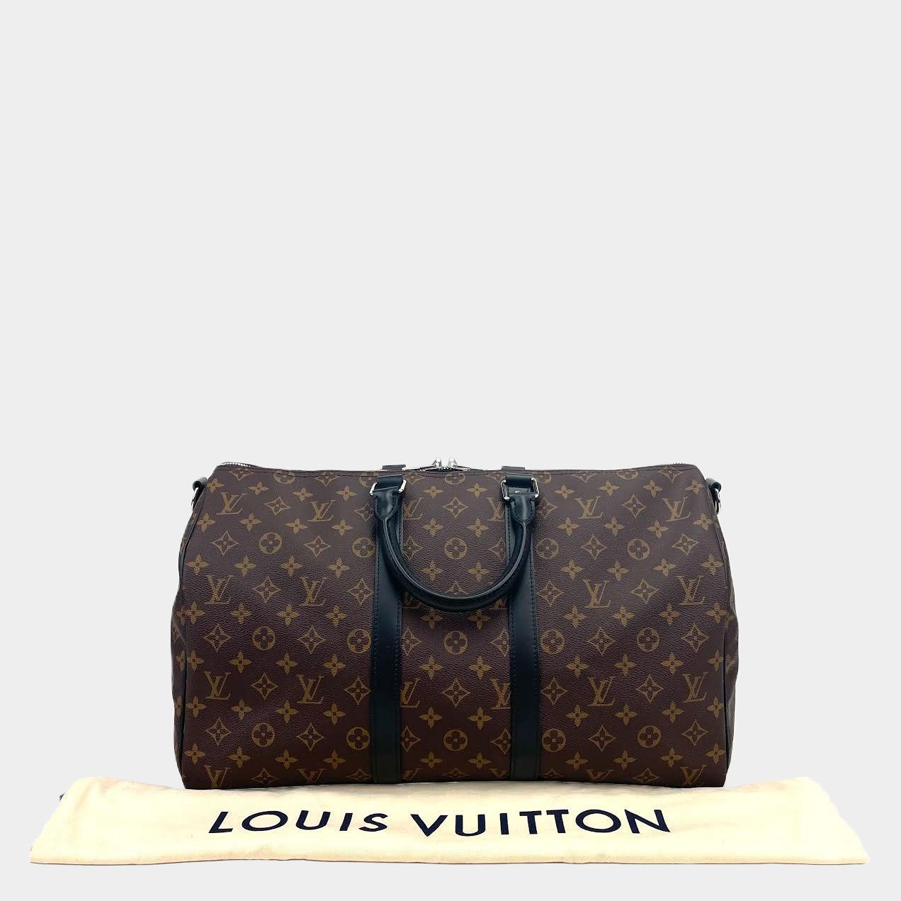 LOUIS VUITTON Monogram Macassar Keepall Bandoulière 45