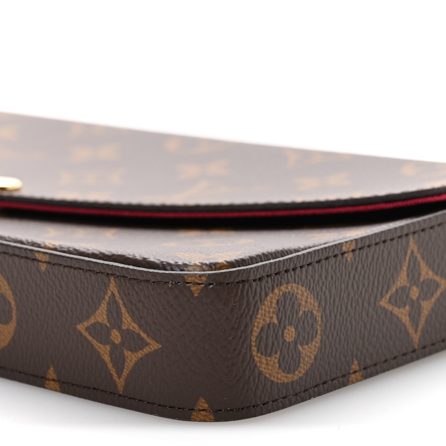 Louis Vuitton Monogram Pochette Felicie Chain Wallet Fuchsia