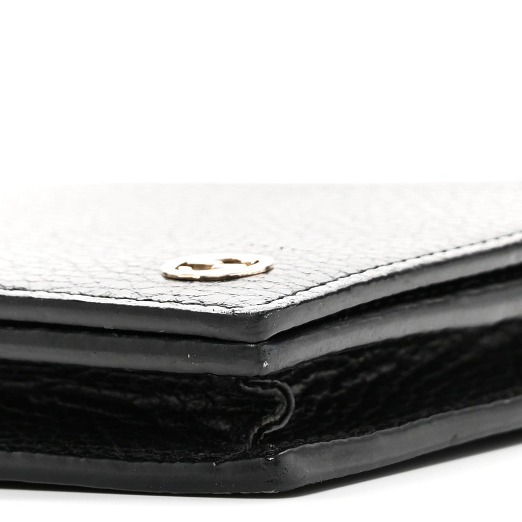 Gucci Dollar Calfskin Medium Betty Chain Wallet Black