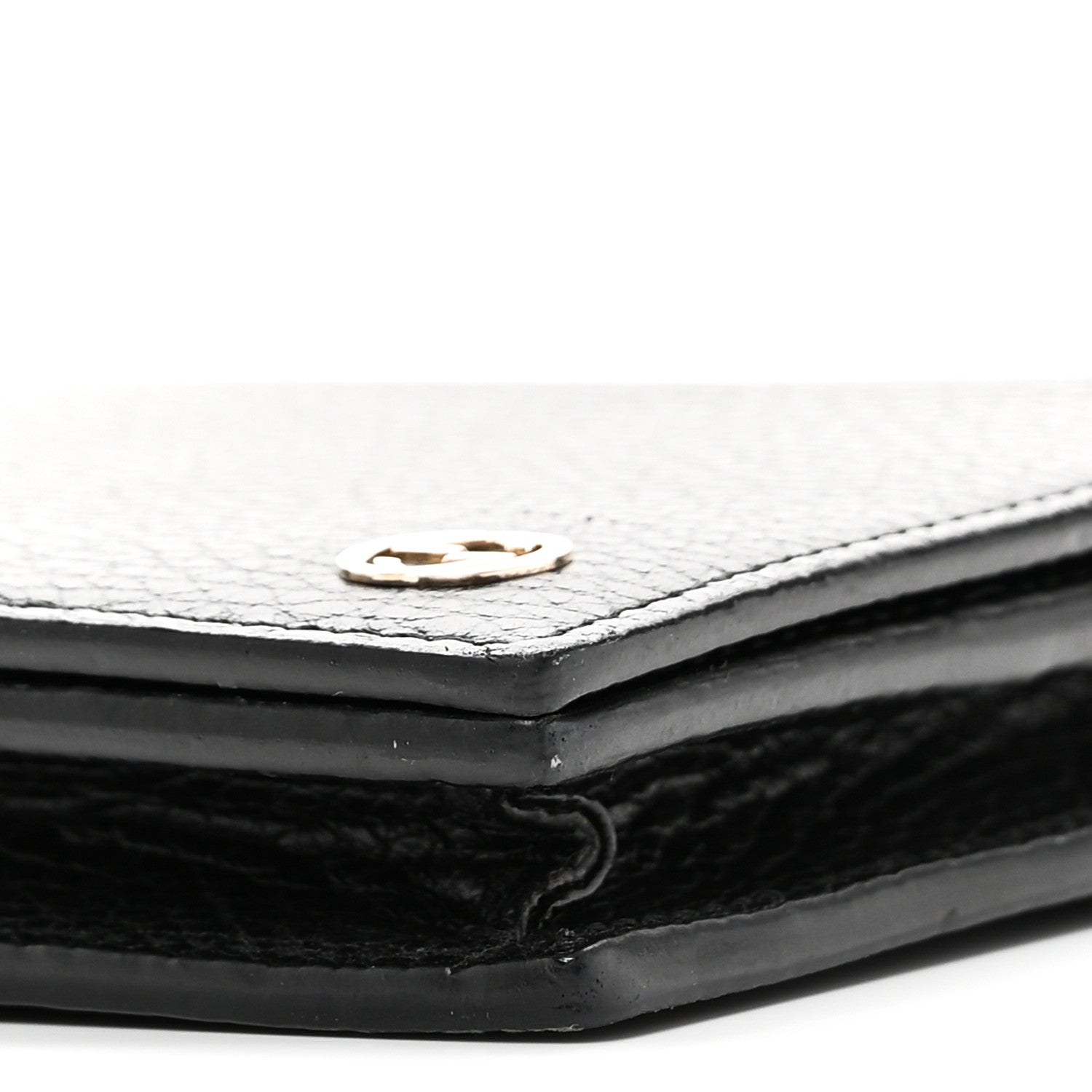 Gucci Dollar Calfskin Medium Betty Chain Wallet Black
