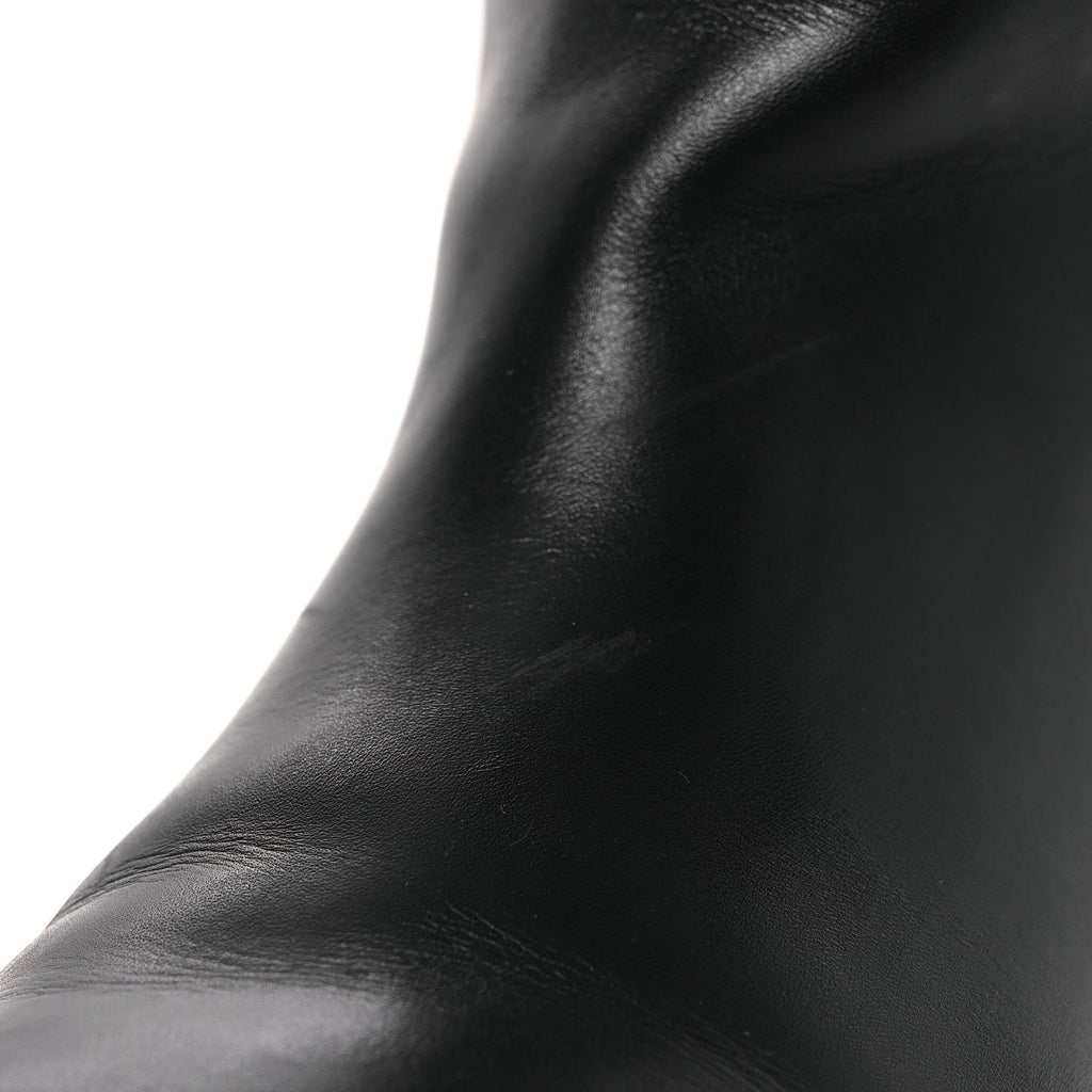 Gucci Guccissima Real Betis Glamour Calfskin Michelangelo Slim Horsebit Riding Boots 39.5 Black
