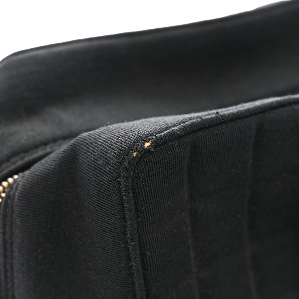 Chanel Jersey Square Quilted Bowler Black