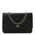 Chanel Caviar Quilted Wallet on Chain WOC Black