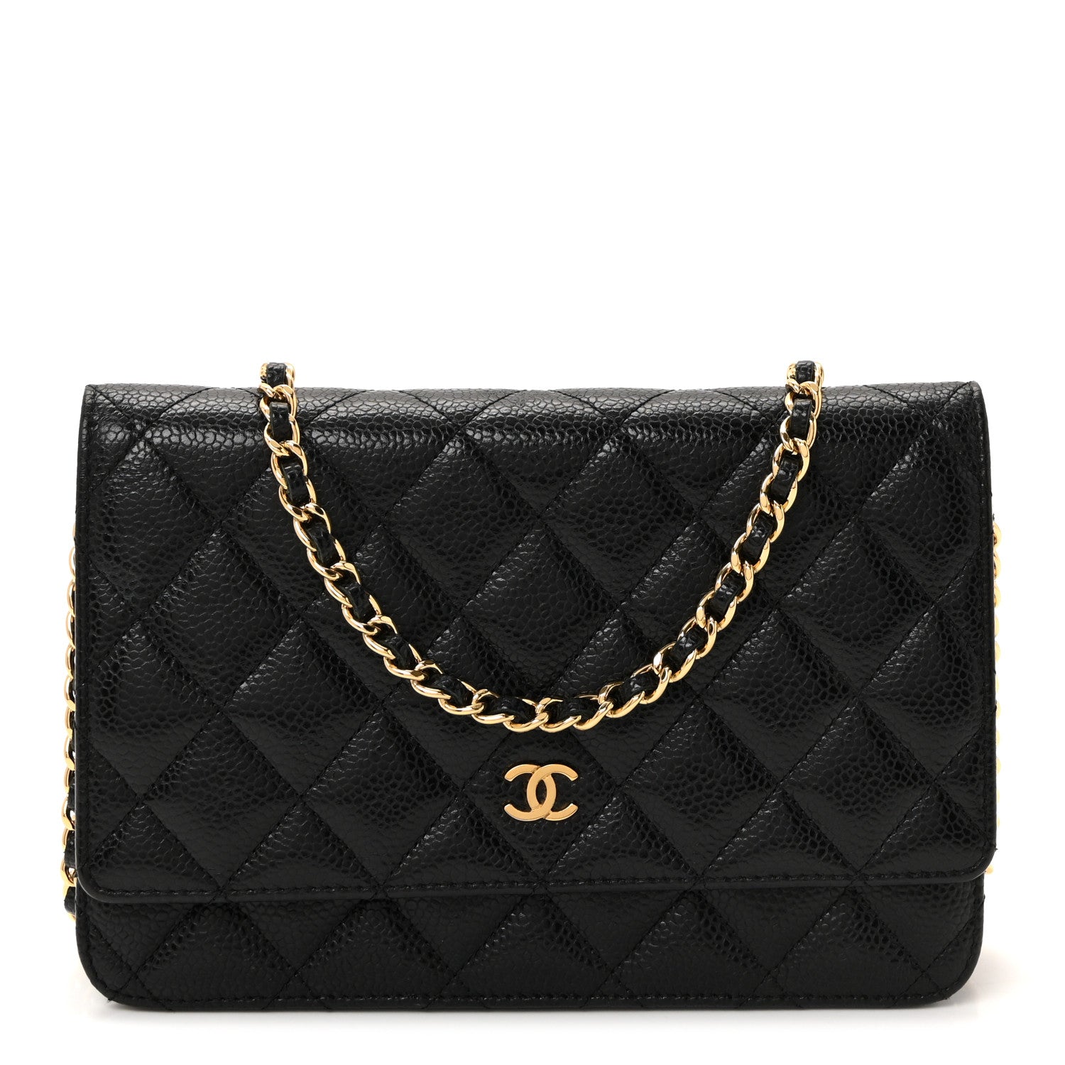Chanel Caviar Quilted Wallet on Chain WOC Black