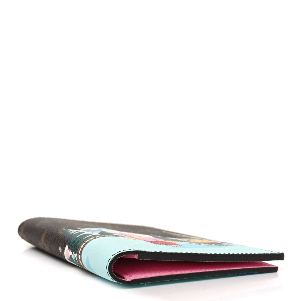 Louis Vuitton Monogram 2023 Christmas Animation Alpine Passport Cover Pink