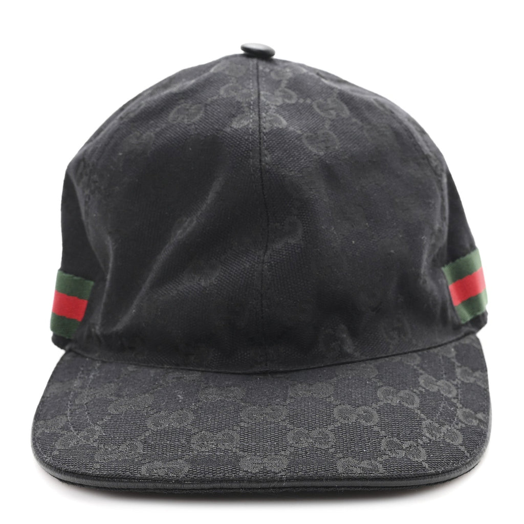 Gucci Monogram Web Baseball Hat L Black