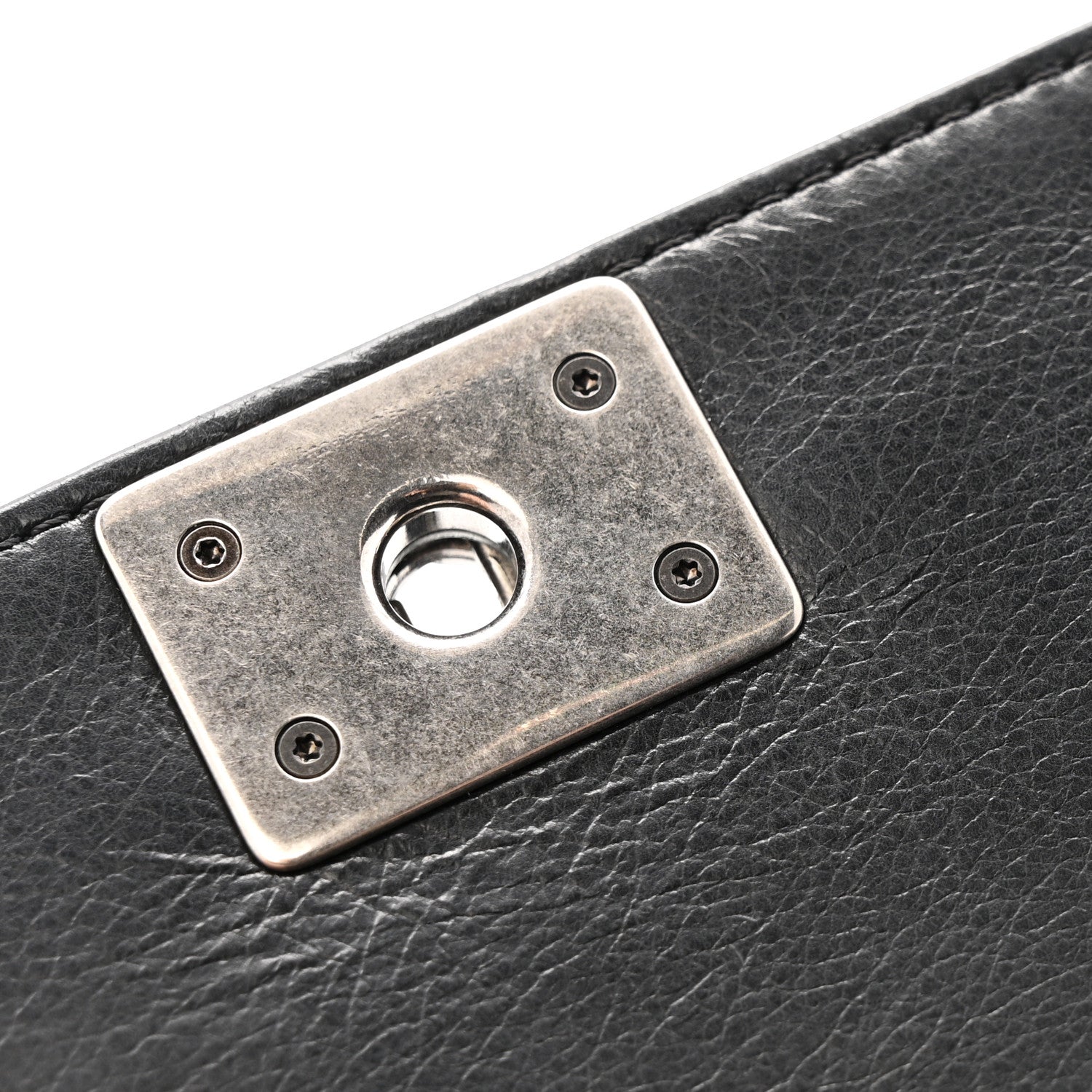 Chanel Galuchat Stingray Mini Boy Flap  Black Silver