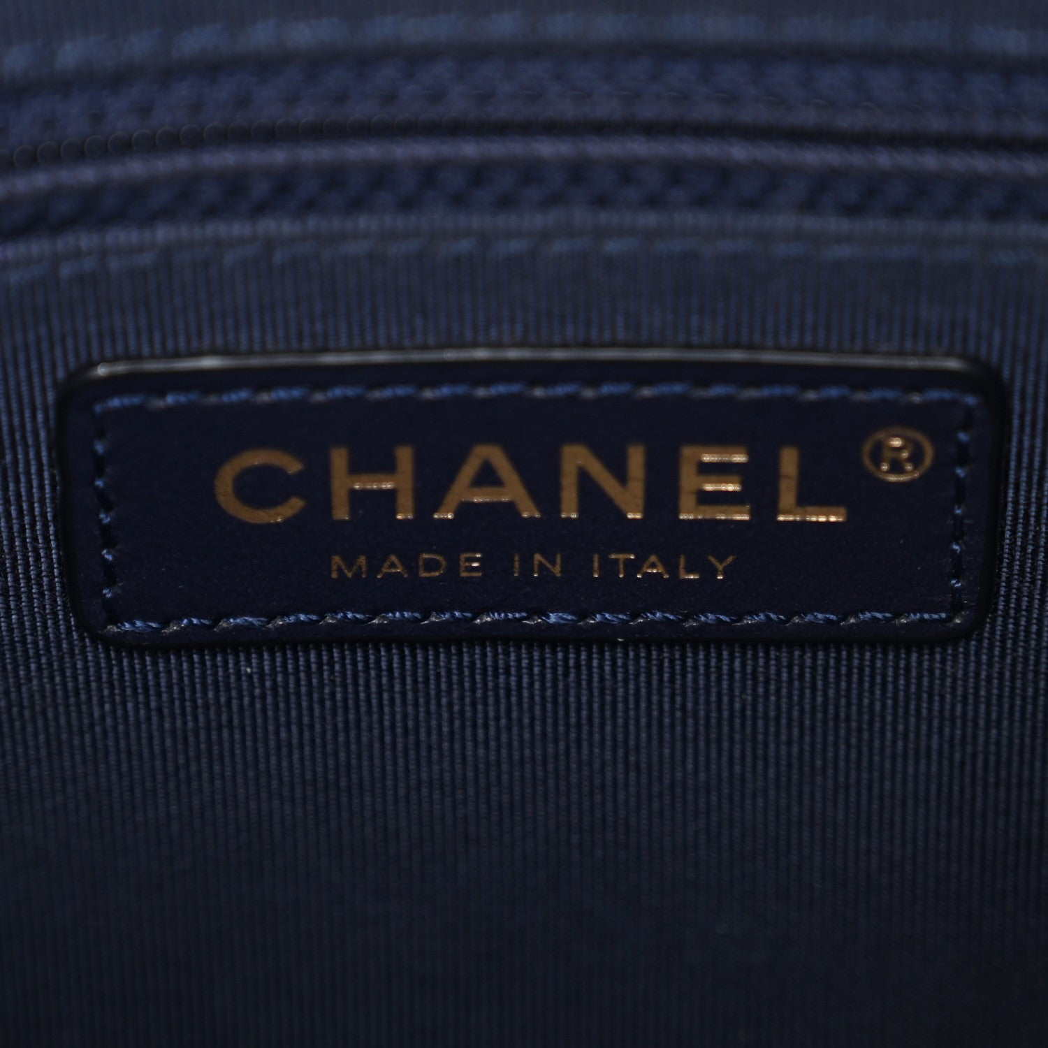Chanel Caviar Quilted Large In & Out Camera Case Navy