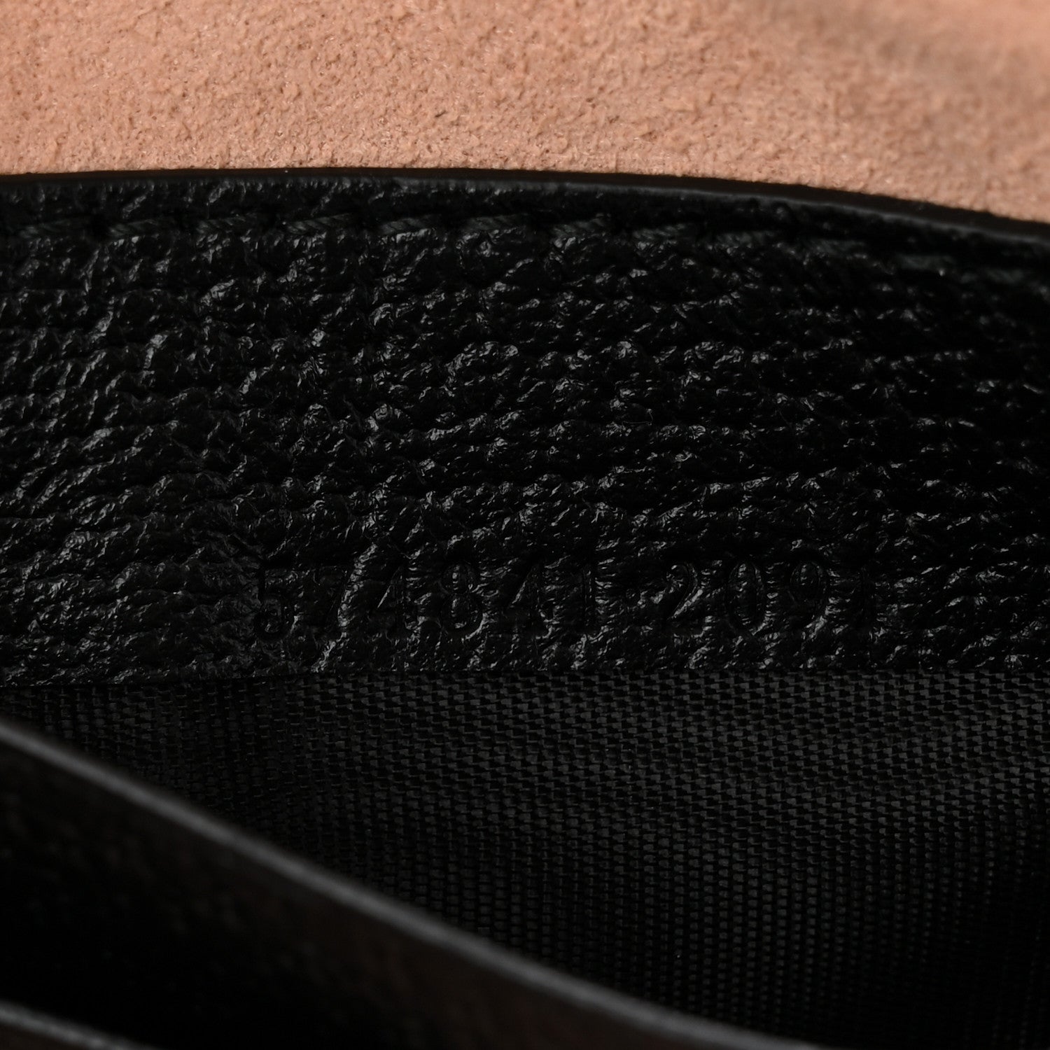 Gucci Textured Calfskin Web Ophidia Round Wrist Wallet Black