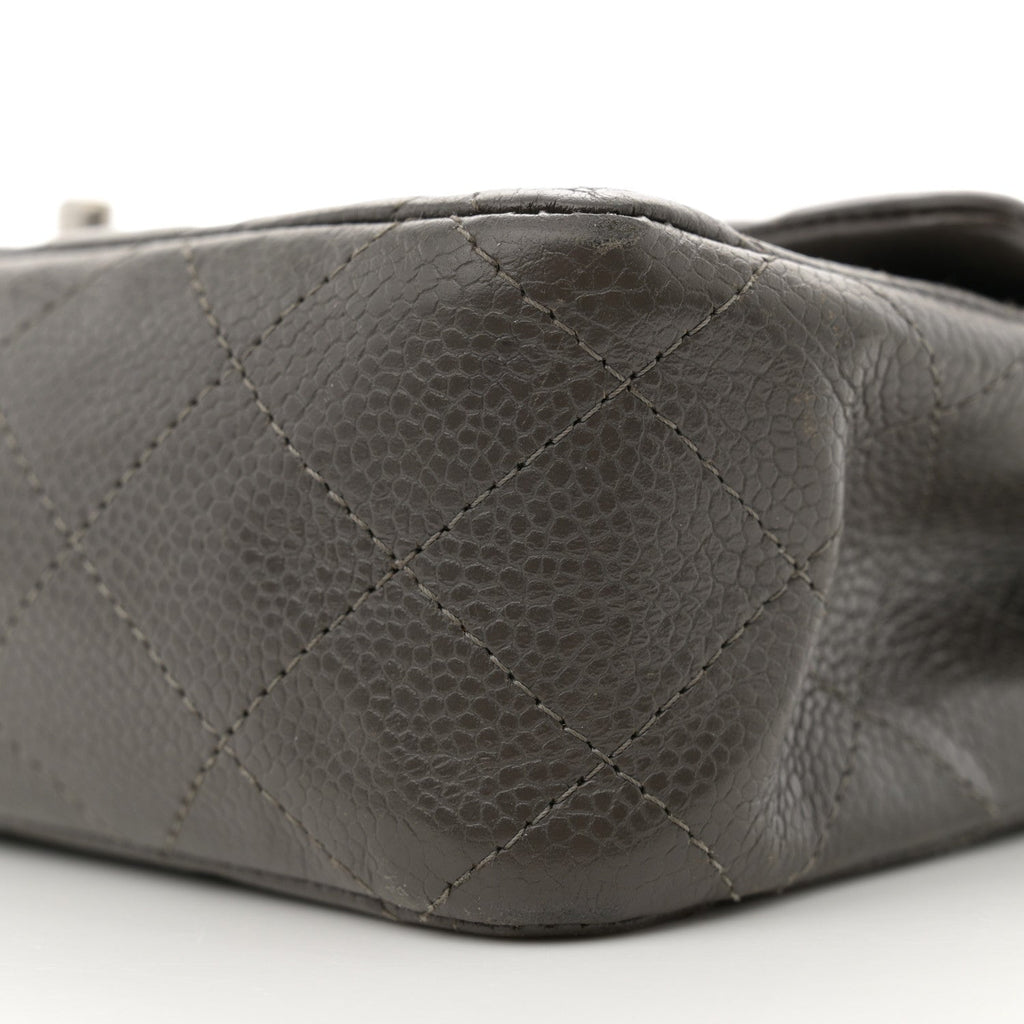 Chanel Caviar Quilted Medium Double Flap Dark Grey