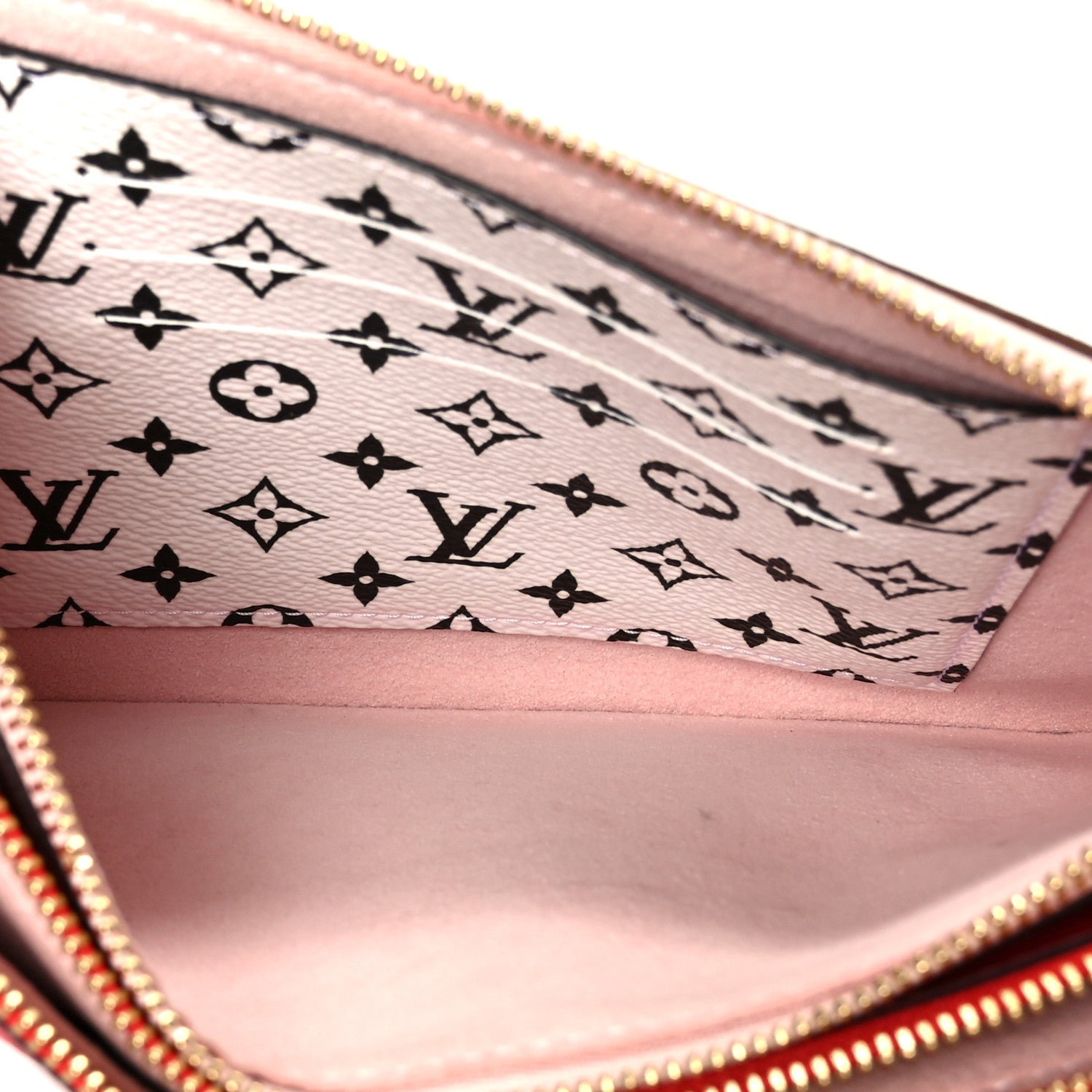 Louis Vuitton Monogram Giant Double Zip Pochette Rouge