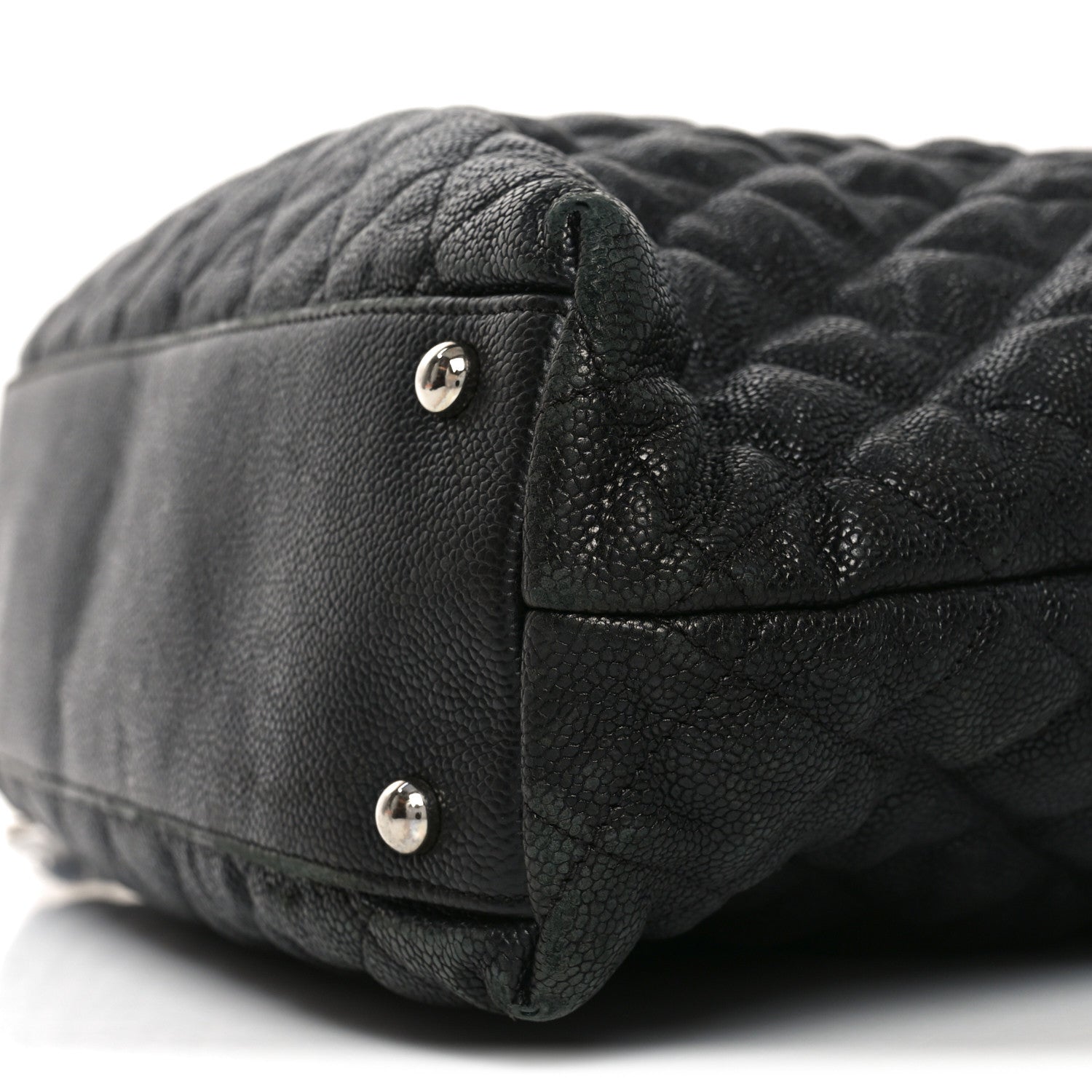 Chanel Caviar Quilted French Riviera Hobo Black