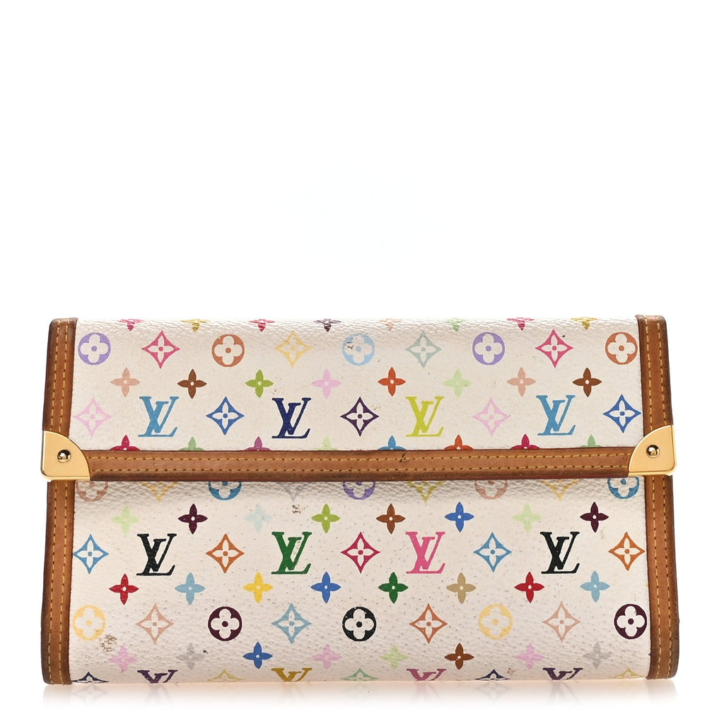 Louis Vuitton Monogram Multicolor Porte Tresor International Wallet White