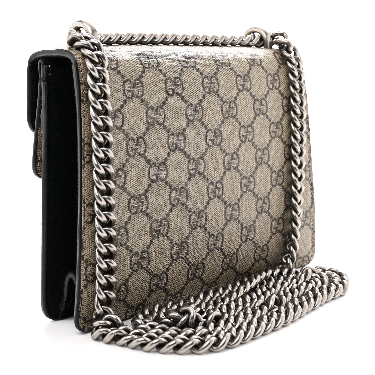 Gucci GG Supreme Monogram Mini Dionysus Shoulder Bag Black