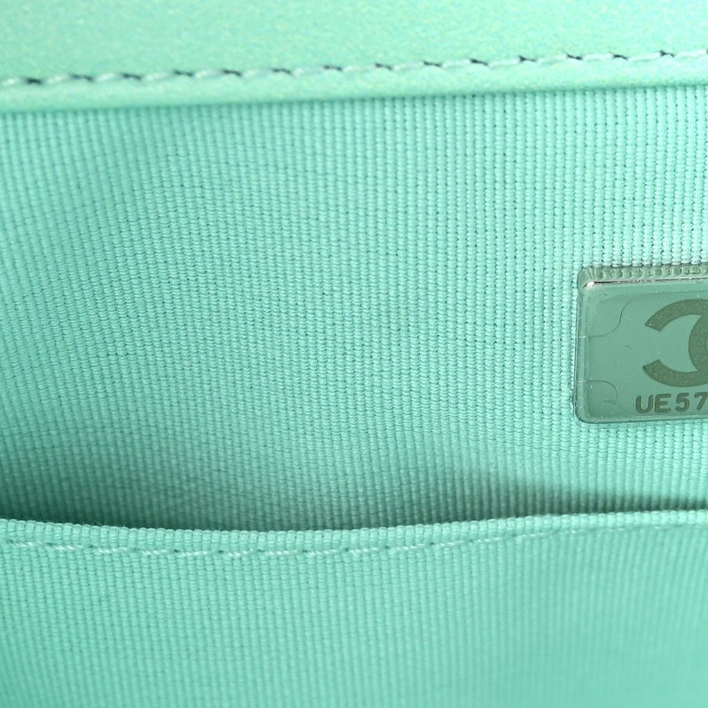Chanel Shaded Calfskin Medium Deauville Tote Light Green Turquoise Purple