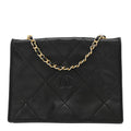 Chanel Lambskin Quilted Diamond CC Flap Black
