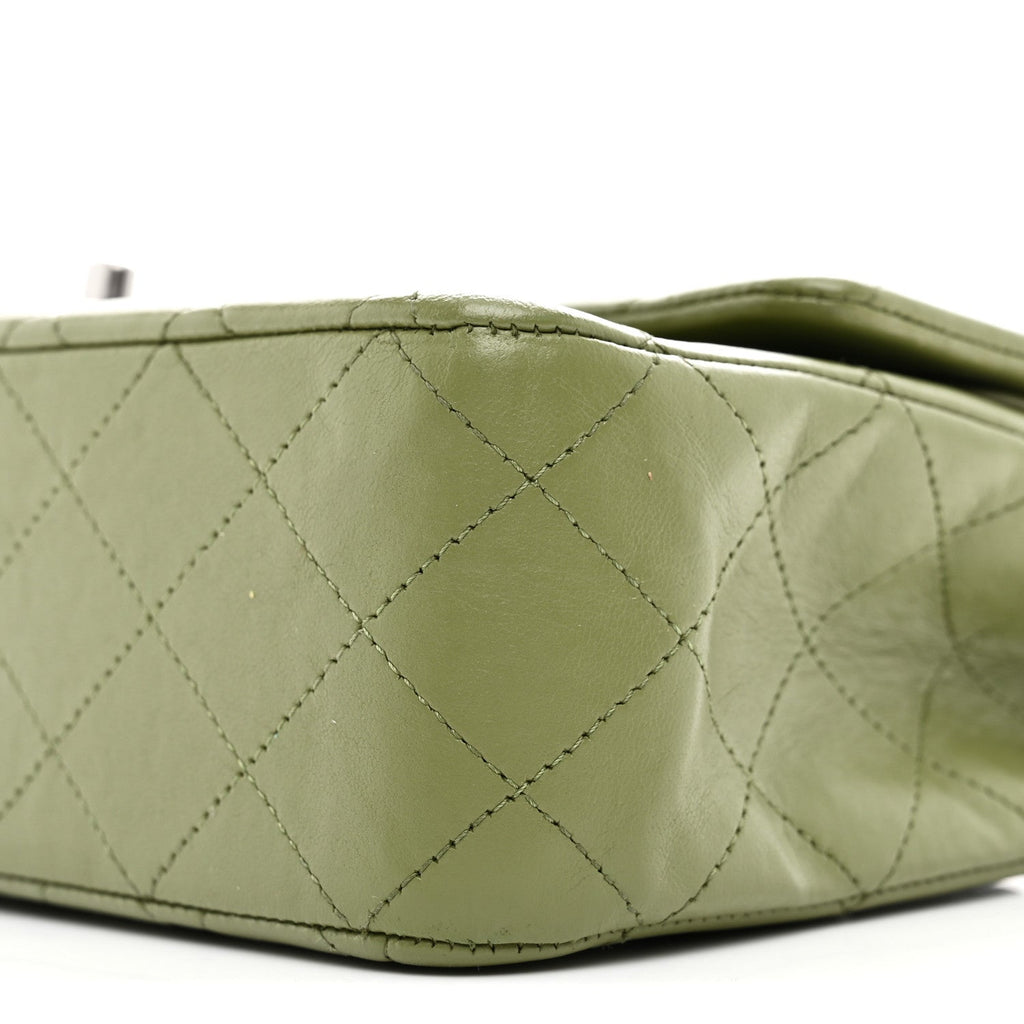 Chanel Lambskin Quilted Medium Double Flap Green