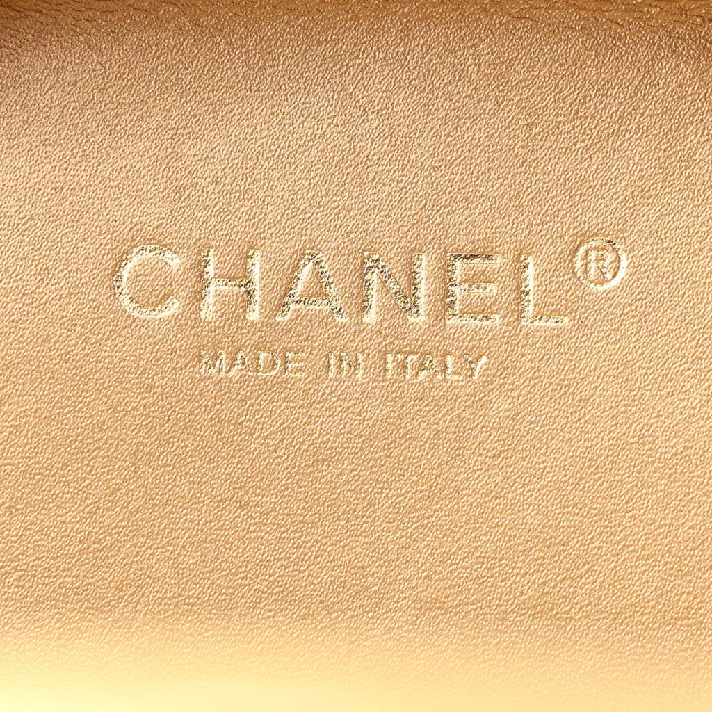 Chanel Lambskin Round Clutch With Chain Black