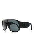 Acetate Crystal CC Shield Sunglasses 5466-B Black
