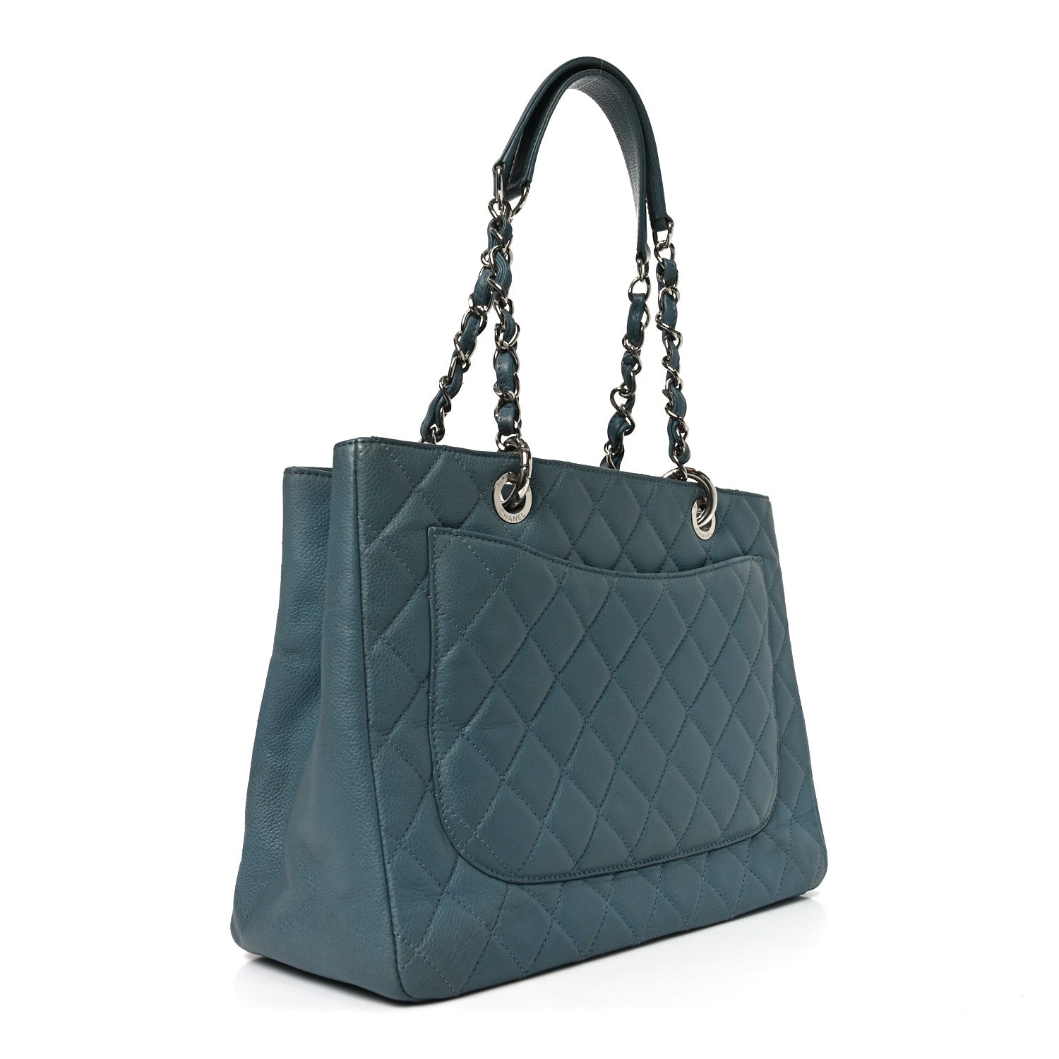 Chanel Caviar Quilted Grand Shopping Tote GST Blue