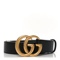 Gucci Calfskin Double G 30mm Belt 90 36 Black
