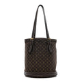 Louis Vuitton Mini Lin Monogram Bucket Bag Ebene