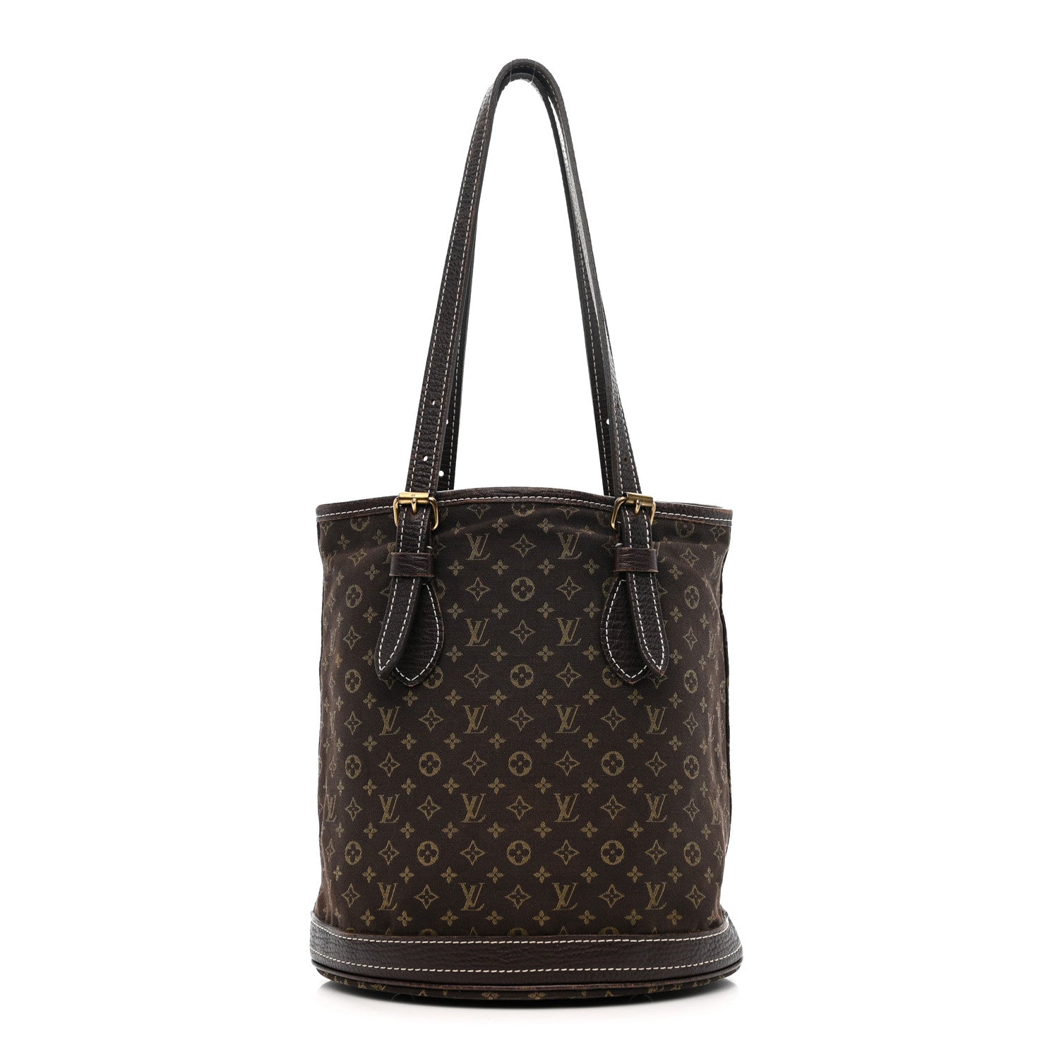Louis Vuitton Mini Lin Monogram Bucket Bag Ebene