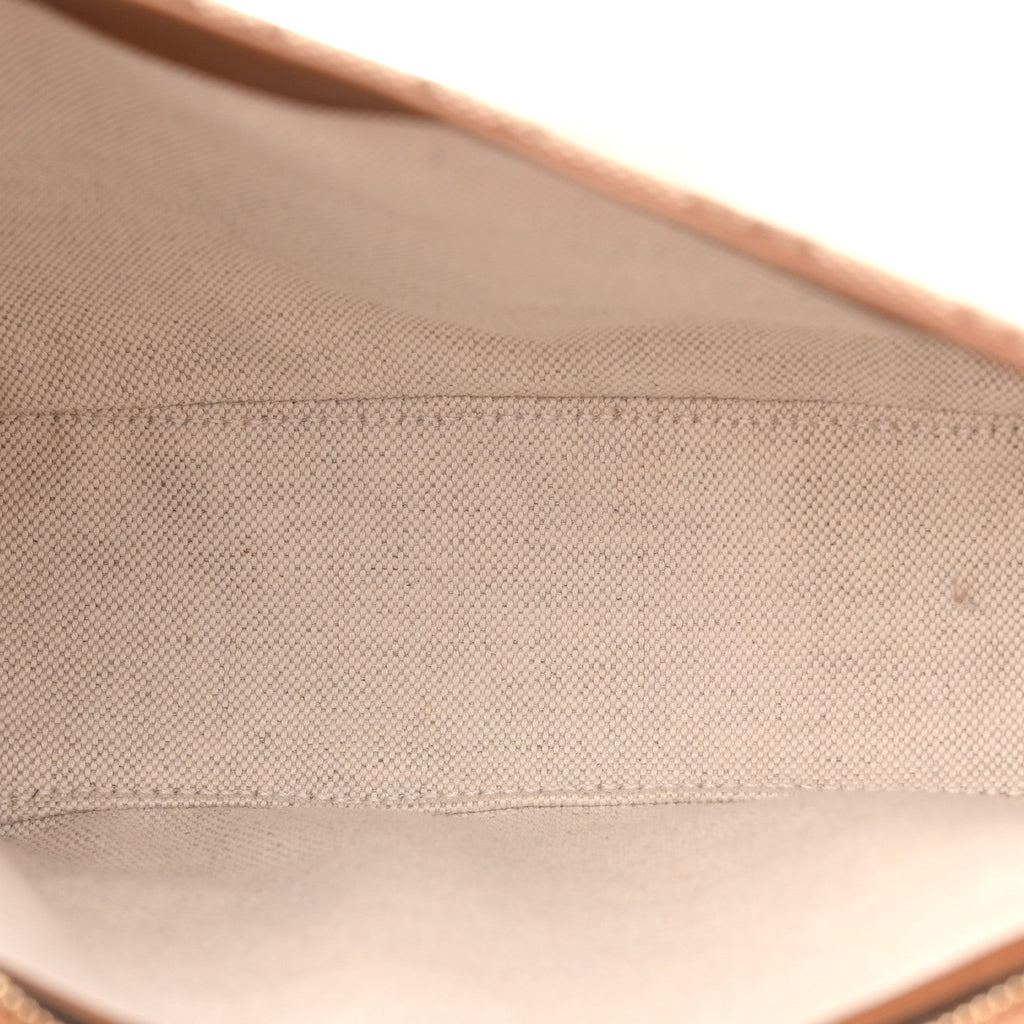 Gucci GG Monogram Calfskin Medium Blondie Top Handle Bag Beige Dark Brown