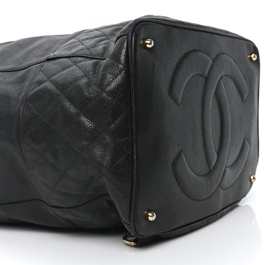 Chanel Caviar Quilted Drawstring Backpack Black