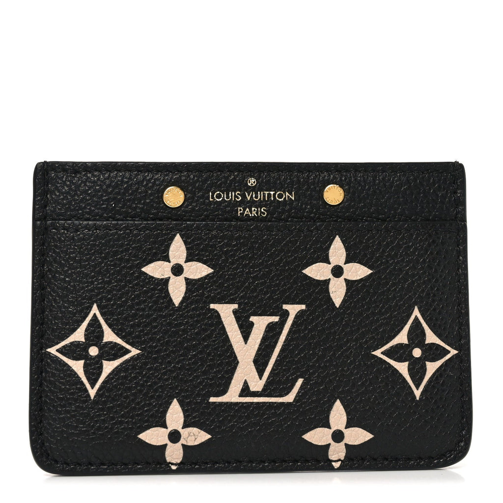 Louis Vuitton Empreinte Monogram Giant Card Holder Black Beige