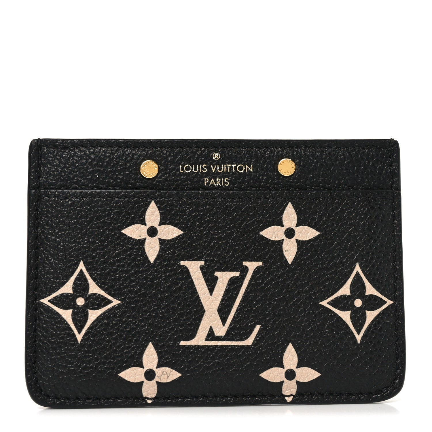 Louis Vuitton Empreinte Monogram Giant Card Holder Black Beige