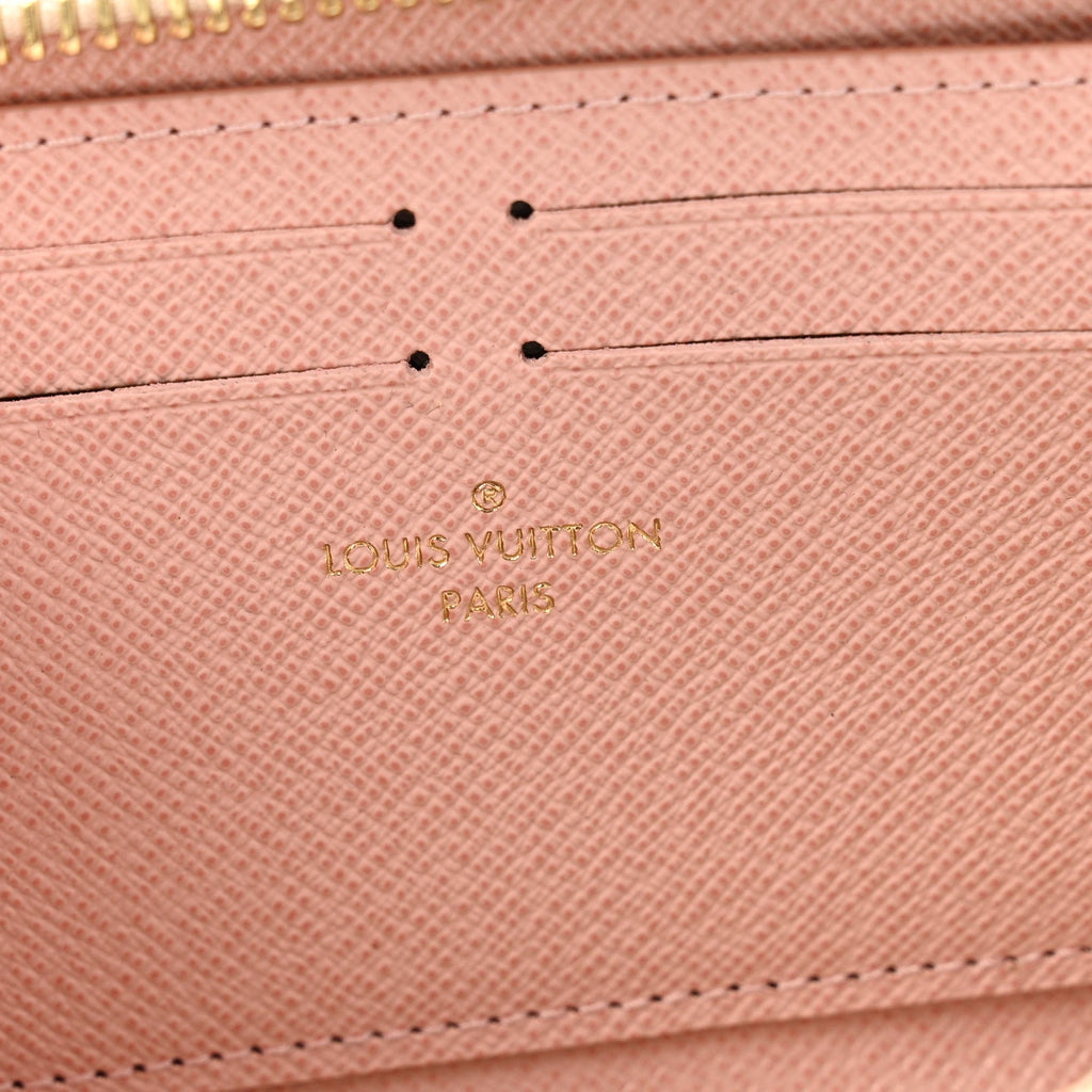 Louis Vuitton Damier Azur Clemence Wallet Rose Ballerine
