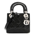 Christian Dior Patent Cannage Mini Lady Dior Black