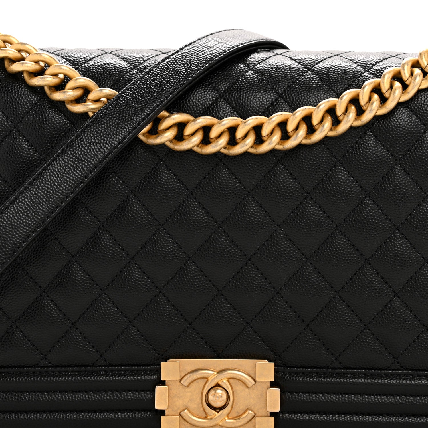 Chanel Caviar Quilted New Medium Boy Flap Black