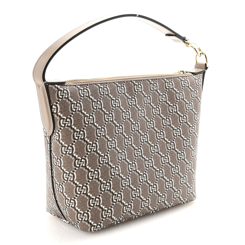 Gucci GG Shadow Monogram Super Mini Ophidia Shoulder Bag Taupe