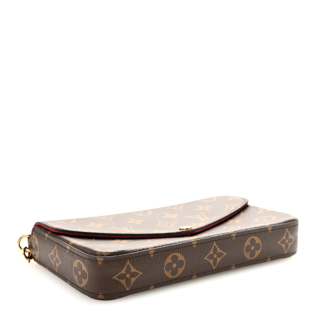 Louis Vuitton Monogram Pochette Felicie Chain Wallet Fuchsia