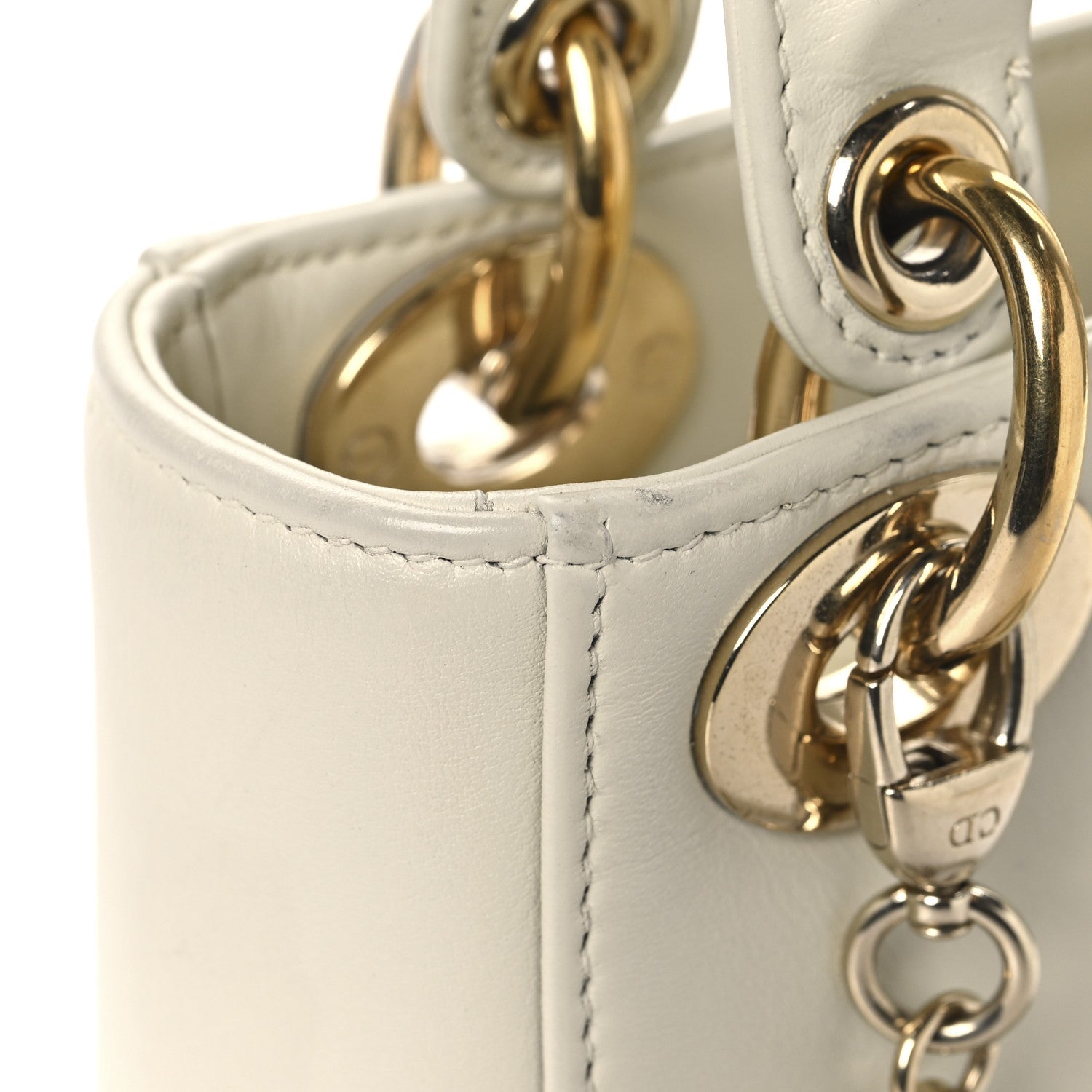 Christian Dior Calfskin Niki De Saint Phalle Dioramour Mini Supple Lady Dior White Multicolor